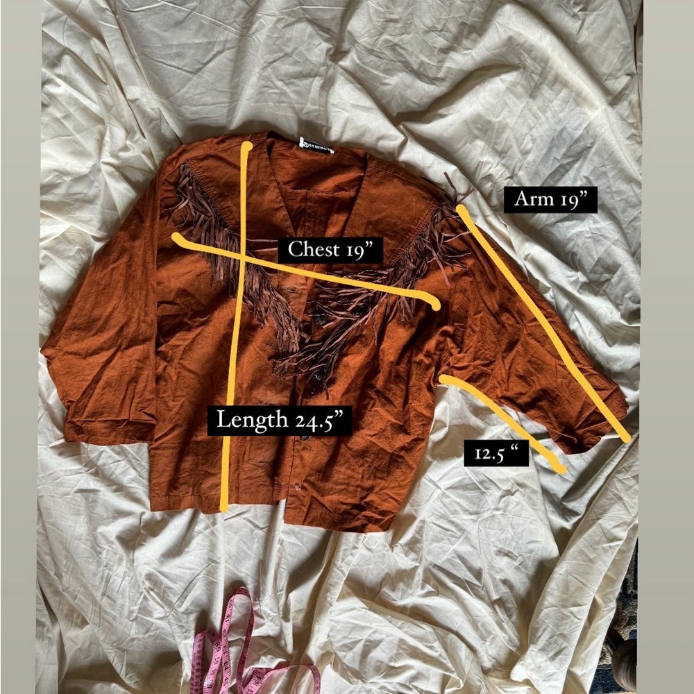 Fringe Linen/Cotton Blend Rodeo Season Jacket - Picture 2 of 2